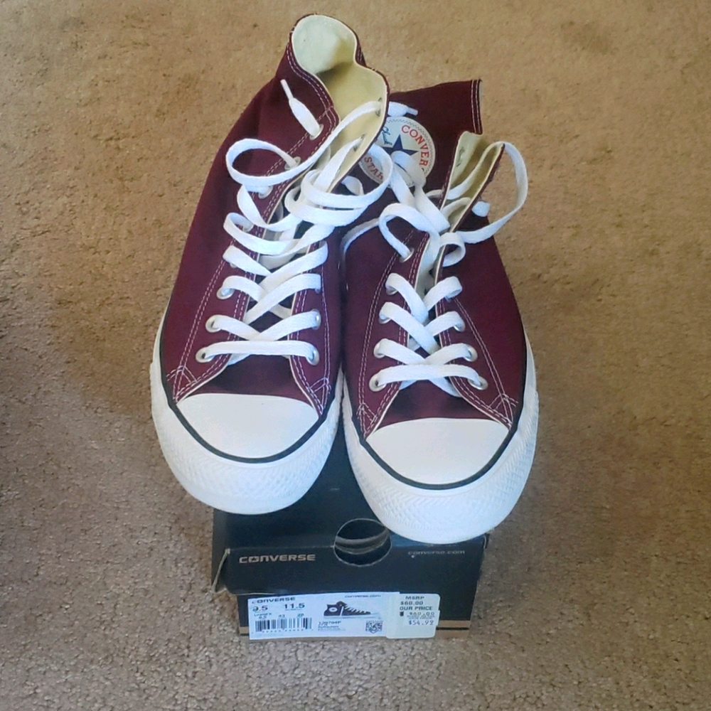 Burgundy Converse